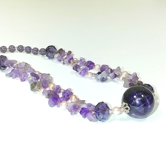 Amethyst & pearls necklace NWT - Picture 7 of 7